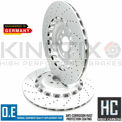 FOR BMW M6 F06 F12 F13 2013-18 CROSS DRILLED FRONT REAR BRAKE DISCS 400mm 396mm