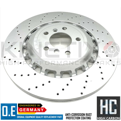 FOR BMW M6 REAR LEFT RIGHT DRILLED BRAKE DISCS 396mm 34212284103 34212284104