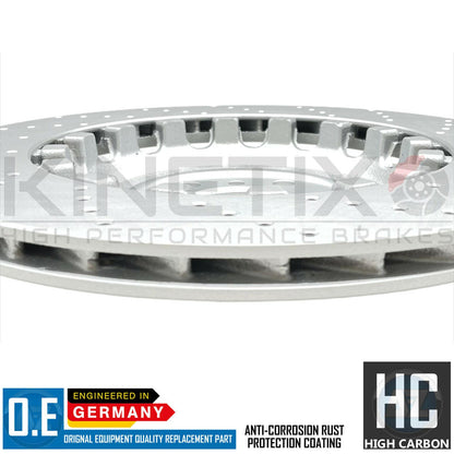 FOR BMW M6 REAR LEFT RIGHT DRILLED BRAKE DISCS 396mm 34212284103 34212284104