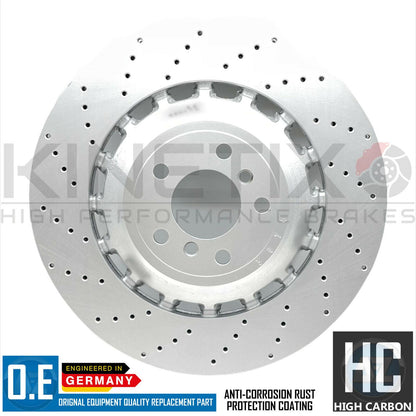 FOR BMW M6 REAR LEFT RIGHT DRILLED BRAKE DISCS 396mm 34212284103 34212284104