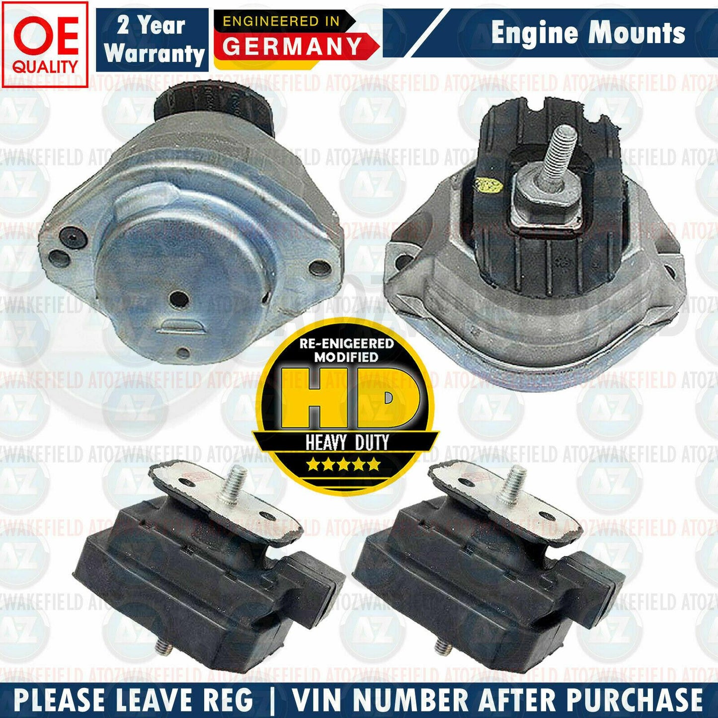 FOR BMW M5 M6 E60 E61 E63 E64 V10 GEARBOX ENGINE MOUNTINGS MOUNTS SET 2004-2010