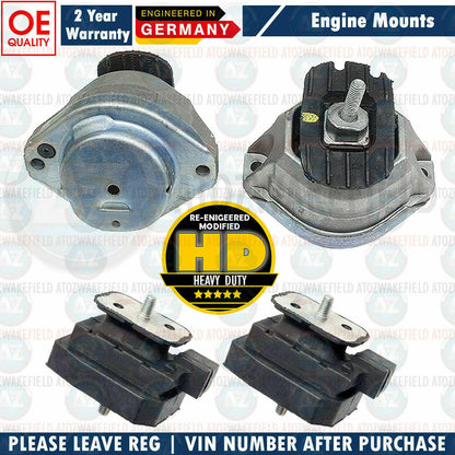 FOR BMW M5 M6 E60 E61 E63 E64 V10 GEARBOX ENGINE MOUNTINGS MOUNTS SET 2004-2010