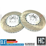 FOR BMW M6 F06 F12 F13 FRONT DRILLED BRAKE DISCS TEXTAR PADS WIRE SENSOR 400mm