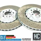 FOR BMW M6 F06 F12 F13 FRONT DRILLED BRAKE DISCS TEXTAR PADS WIRE SENSOR 400mm