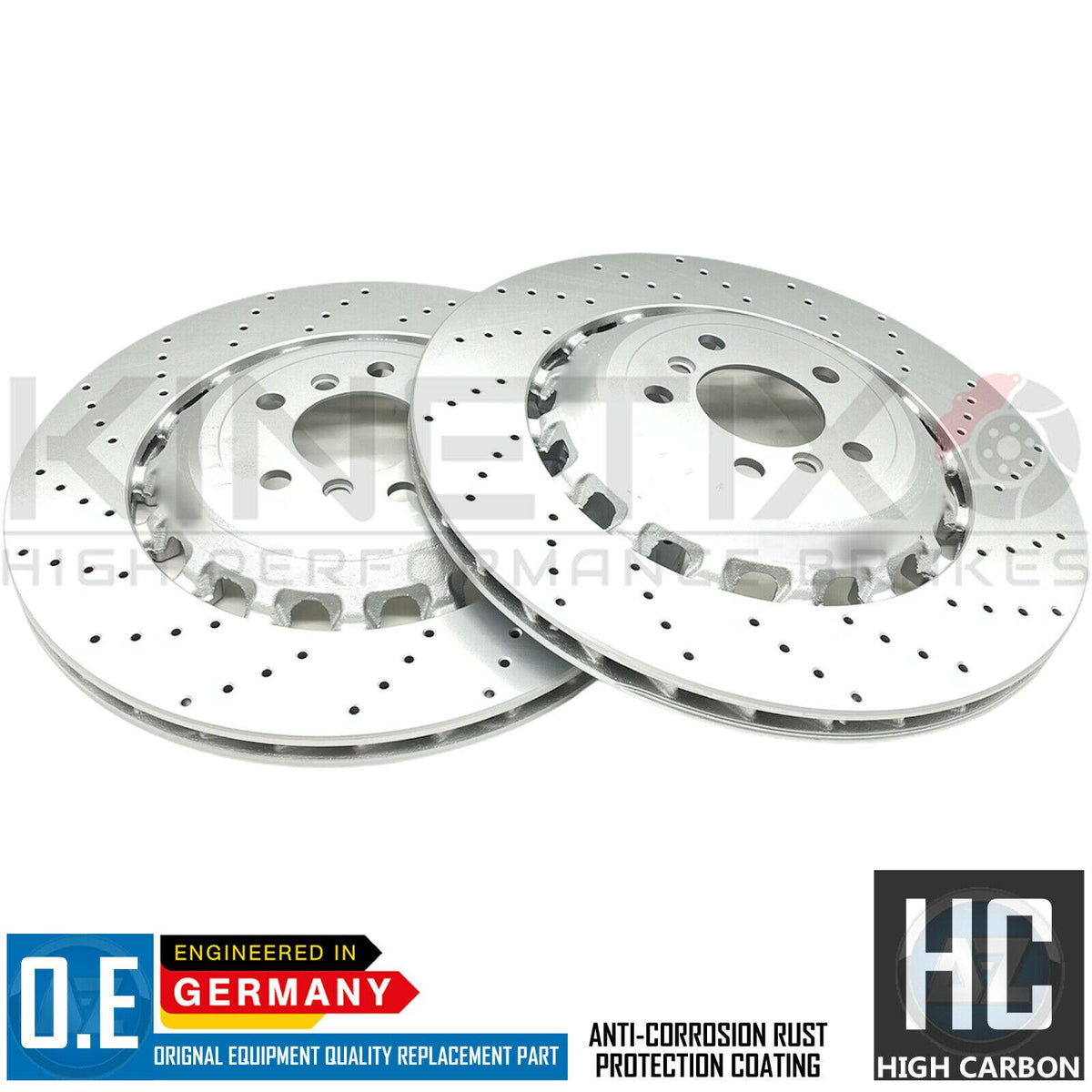 FOR BMW M5 M6 COMPETITION REAR DRILLED BRAKE DISCS TEXTAR PADS WEAR SENSOR 396mm