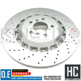 FOR BMW M6 F06 F12 F13 REAR DRILLED BRAKE DISCS TEXTAR PADS WEAR SENSOR 396mm