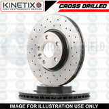 FOR BMW X2 20d 25d F39 2017- REAR CROSS DRILLED BRAKE DISCS PAIR 300mm COATED