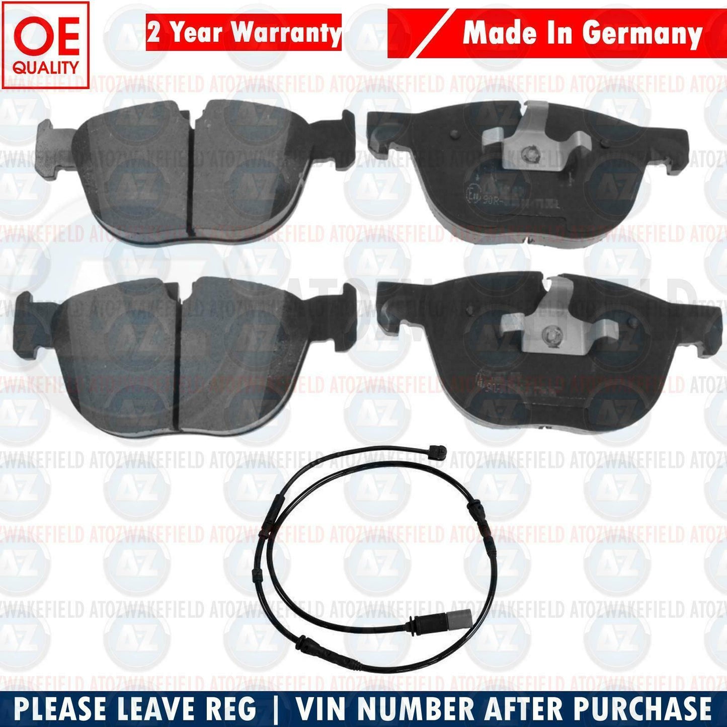FOR BMW X4 M40i 15-18 FRONT OE QUALITY PLATINUM BRAKE PADS WIRE SENSOR
