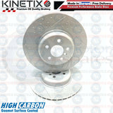 FOR BMW X7 G07 xDrive 40i M SPORT DIMPLED & GROOVED REAR BRAKE DISCS PAIR 345mm