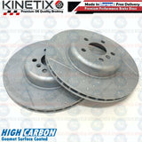 FOR BMW X4 G02 xDrive 30d M SPORT DIMPLED & GROOVED REAR BRAKE DISCS PAIR 345mm