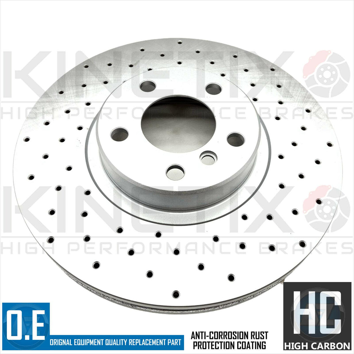 FIT BMW X5 48i M SPORT E70 FRONT CROSS DRILLED PERFITMANCE BRAKE DISCS 348mm
