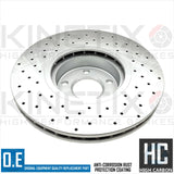 FOR BMW X5 40d M SPORT F15 FRONT CROSS DRILLED PERFORMANCE BRAKE DISCS 348mm