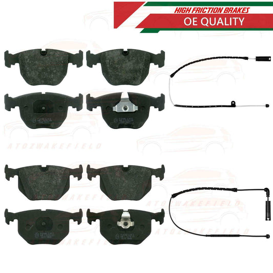 FOR BMW X5 E53 3.0 4.4 00-07 FRONT REAR PLATINUM BRAKE PADS WEAR SENSORS WIRES