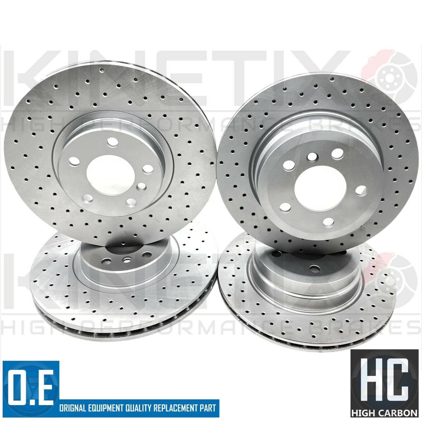 FOR BMW X5 X6 35d M SPORT FRONT REAR DRILLED BRAKE DISCS PADS SENSORS 348m 320m