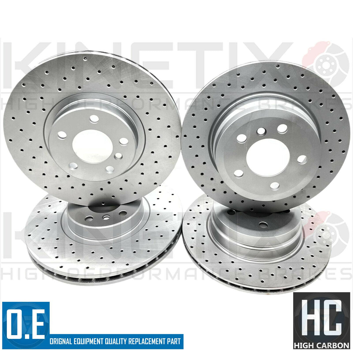 FOR BMW X5 X6 30d FRONT REAR DRILLED BRAKE DISCS PADS WEAR SENSORS 348mm 320mm