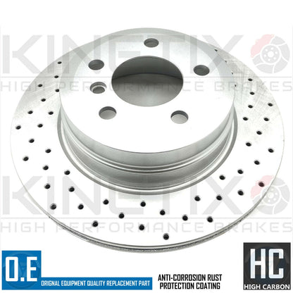 FIT BMW X5 X6 F15 F16 M SPORT REAR DRILLED BRAKE DISCS MINTEX PADS SENSOR 320mm