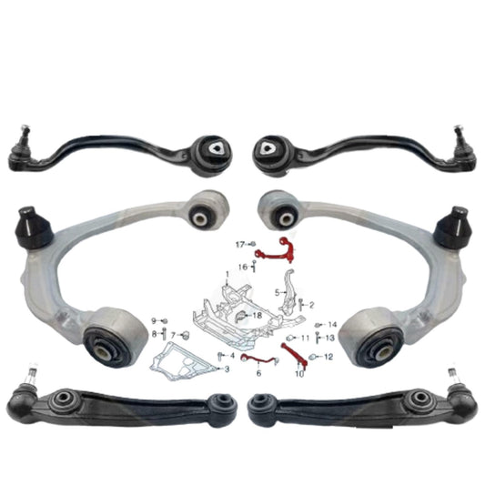 FOR BMW X5 X6 FRONT UPPER LOWER REAR LOWER SUSPENSION TRACK CONTROL ARM KIT