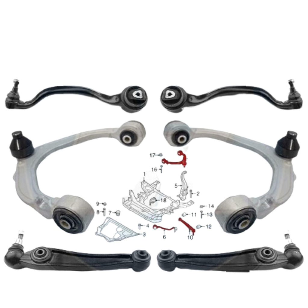 FOR BMW X5 X6 FRONT UPPER LOWER REAR LOWER SUSPENSION TRACK CONTROL ARM KIT