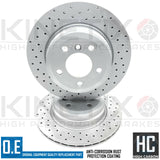 FOR BMW X6 35i M SPORT E71 E72 REAR DRILLED PERFORMANCE BRAKE DISCS 320mm