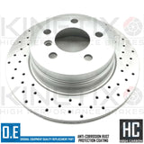 FOR BMW X6 35i M SPORT E71 E72 REAR DRILLED PERFORMANCE BRAKE DISCS 320mm