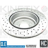 FOR BMW X6 35i M SPORT E71 E72 REAR DRILLED PERFORMANCE BRAKE DISCS 320mm