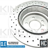 FOR BMW X6 35i M SPORT E71 E72 REAR DRILLED PERFORMANCE BRAKE DISCS 320mm