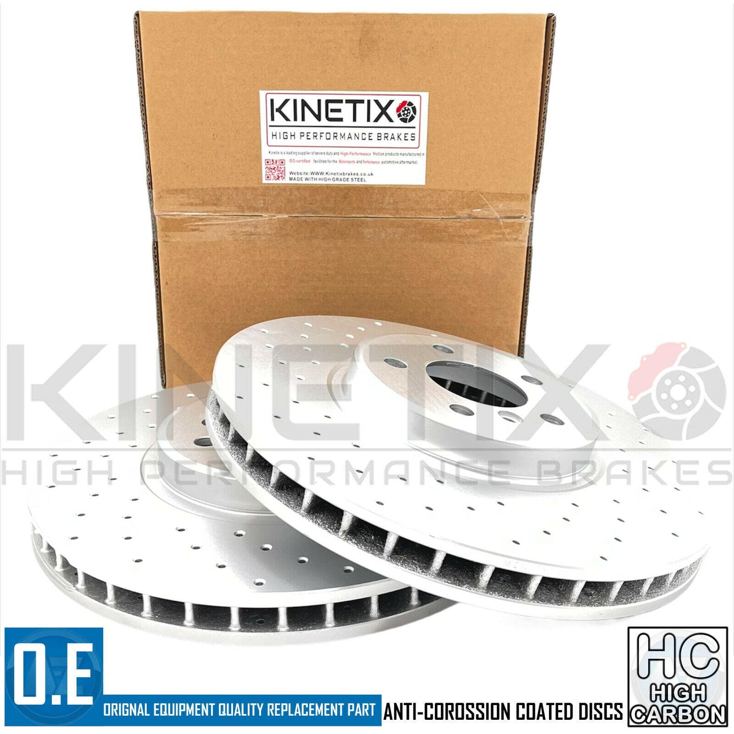 FIT BMW X5 48i E70 M SPORT FRONT DRILLED HIGH CARBON BRAKE DISCS PAIR 365mm