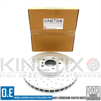 FOR BMW X5 35d E70 M SPORT FRONT DRILLED HIGH CARBON BRAKE DISCS PAIR 365mm