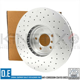 FOR BMW X5 4.8i E70 M SPORT FRONT DRILLED HIGH CARBON BRAKE DISCS PAIR 365mm