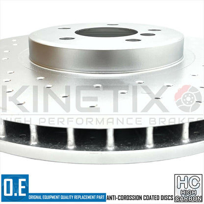 FOR BMW X6 35i E71 E72 M SPORT FRONT DRILLED HIGH CARBON BRAKE DISCS PAIR 365mm