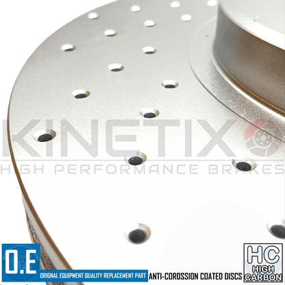 FOR BMW X6 35d E71 E72 M SPORT FRONT DRILLED HIGH CARBON BRAKE DISCS PAIR 365mm