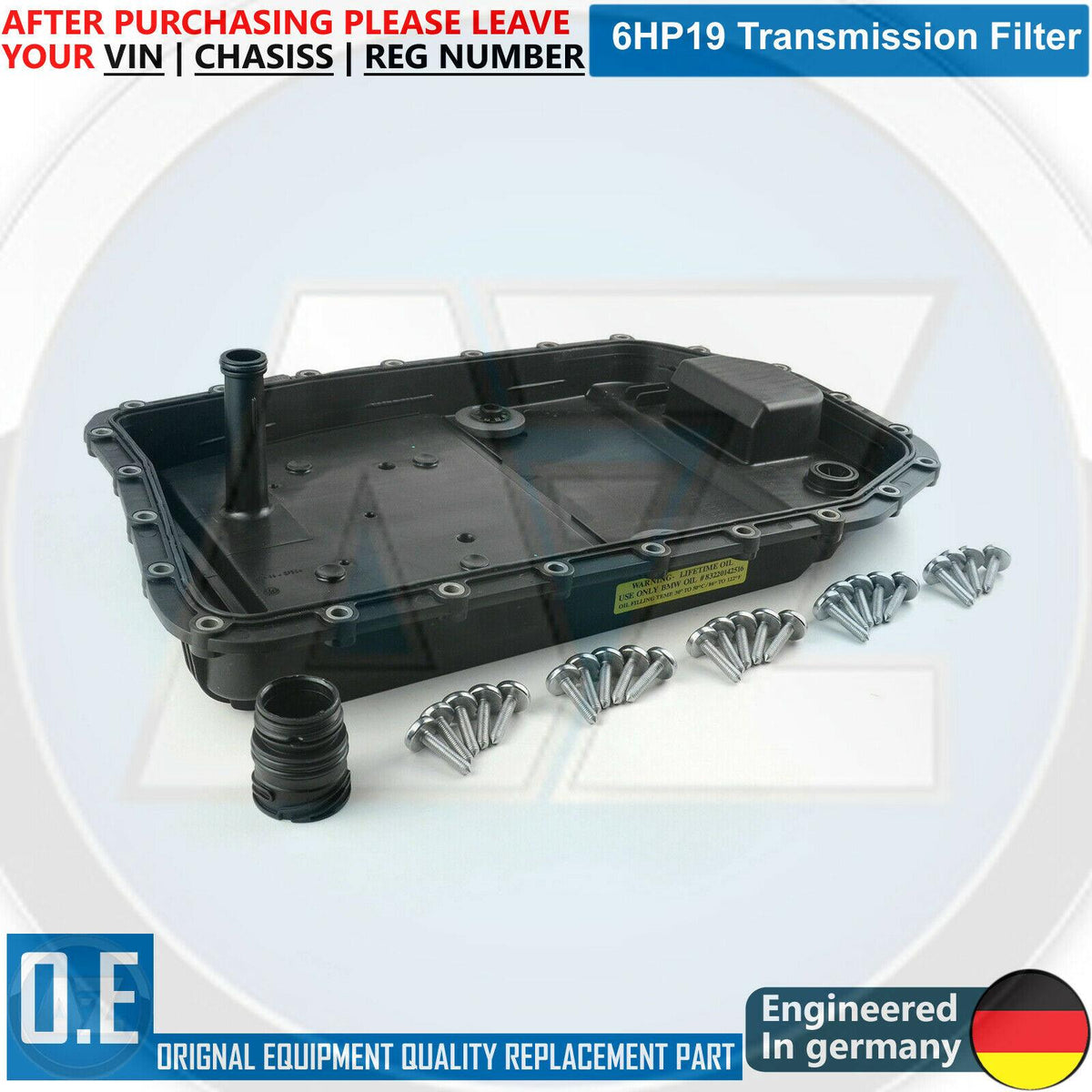 FOR BMW 530i E6X AUTOMATIC TRANSMISSION GEARBOX PAN FILTER KIT 7L MILLERS OIL