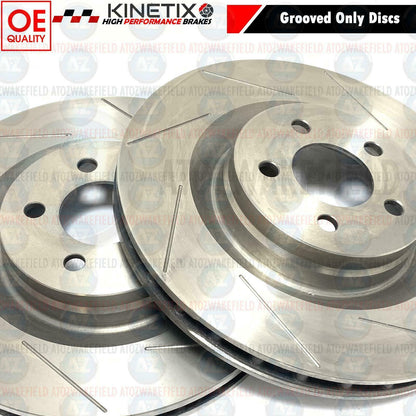FOR CHRYSLER 300C 5.7 LX LE FRONT GROOVED PERFORMANCE BRAKE DISCS PAIR 360mm