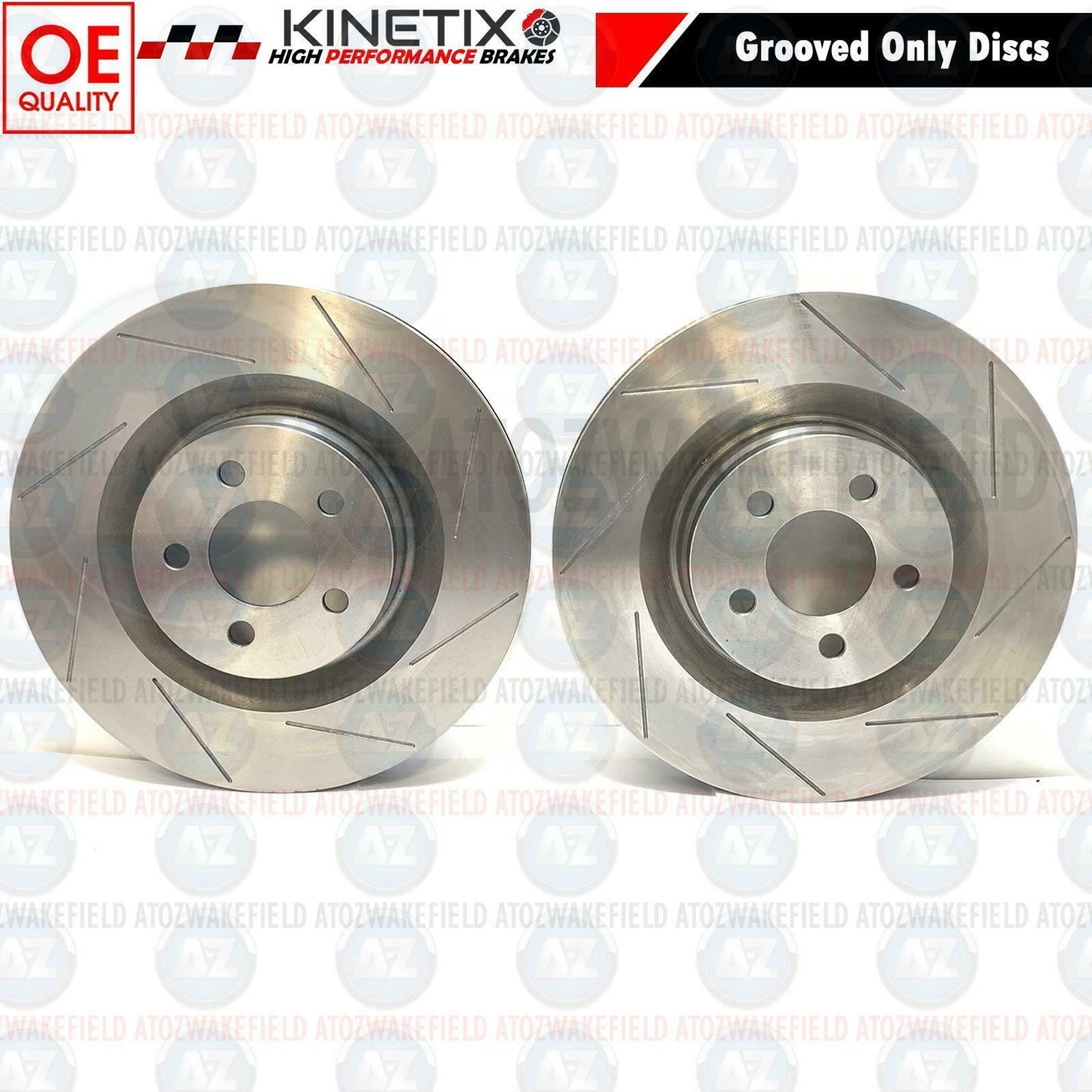 FOR CHRYSLER 5.7 SRT8 6.1 FRONT GROOVED PERFORMANCE BRAKE DISCS PAIR 360mm