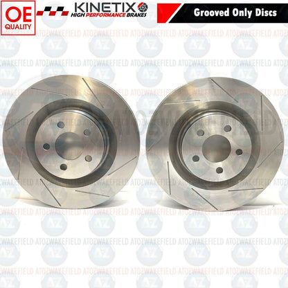 FOR CHRYSLER 5.7 SRT8 6.1 FRONT GROOVED PERFORMANCE BRAKE DISCS PAIR 360mm