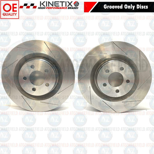 FOR CHRYSLER 5.7 SRT8 6.1 FRONT GROOVED PERFORMANCE BRAKE DISCS PAIR 360mm