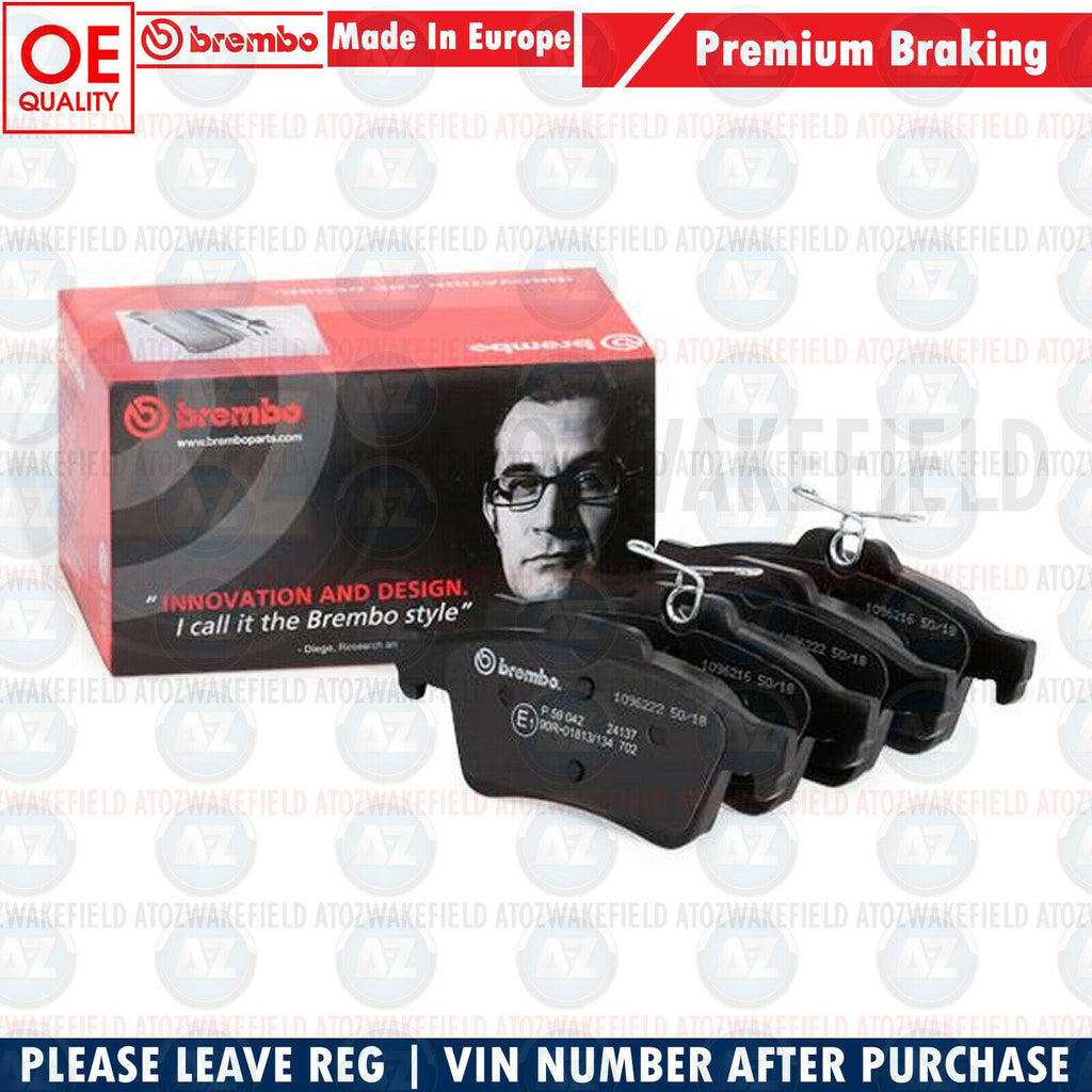 FOR CITROEN FORD JAGUAR MAZDA OPEL RENAULT VAUXHALL REAR BREMBO BRAKE PADS