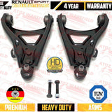 FOR CLIO 2.0 SPORT 172 182 FRONT LOWER CONTROL WISHBONE ARMS BALL JOINTS BUSHES