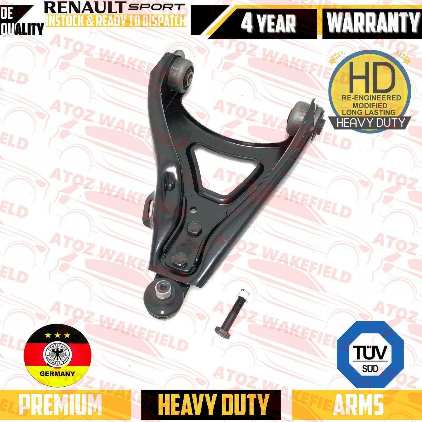 FOR CLIO 2.0 SPORT 172 182 FRONT LOWER CONTROL WISHBONE ARMS BALL JOINTS BUSHES