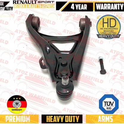 FOR CLIO 2.0 SPORT 172 182 FRONT LOWER CONTROL WISHBONE ARMS BALL JOINTS BUSHES
