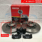 FOR CLIO SPORT CUP 2.0 REAR MINTEX BRAKE DISCS WITH BEARINGS ABS RING BRAKE PADS