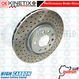FOR CORSA VXR NURBURGRING FRONT CROSS DRILLED BRAKE DISCS TRW BRAKE PADS 305mm