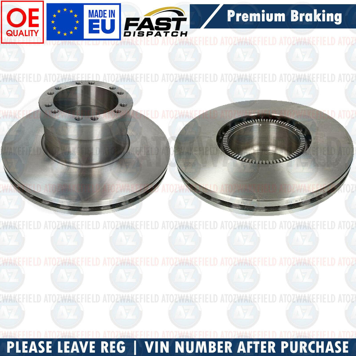 FOR DAF LF 45 LF45 7.5 TON 2001-2005 FRONT REAR BRAKE DISCS SET PADS KIT SENSORS