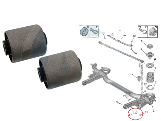 FOR DISPATCH SYNERGIE SCUDO ULYSSE EXPERT REAR AXLE BEAM TRAILING ARM BUSHES