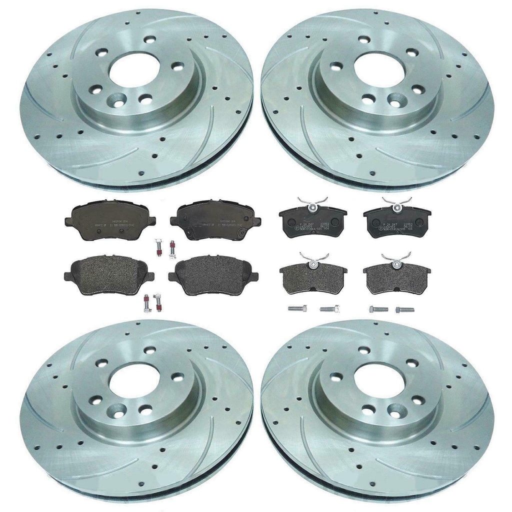 FOR FORD FIESTA 1.6 ST ST180 MK7 FRONT REAR PERFORMANCE BRAKE DISCS MINTEX PADS