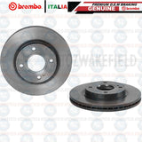 FOR FORD FIESTA MK7 2008- FRONT GENUINE BREMBO BRAKE DISCS PADS SET 258mm