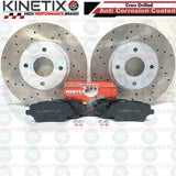 FOR FORD FIESTA MK7 ST180 ST200 FRONT DRILLED PERFORMANCE BRAKE DISCS PADS 278mm