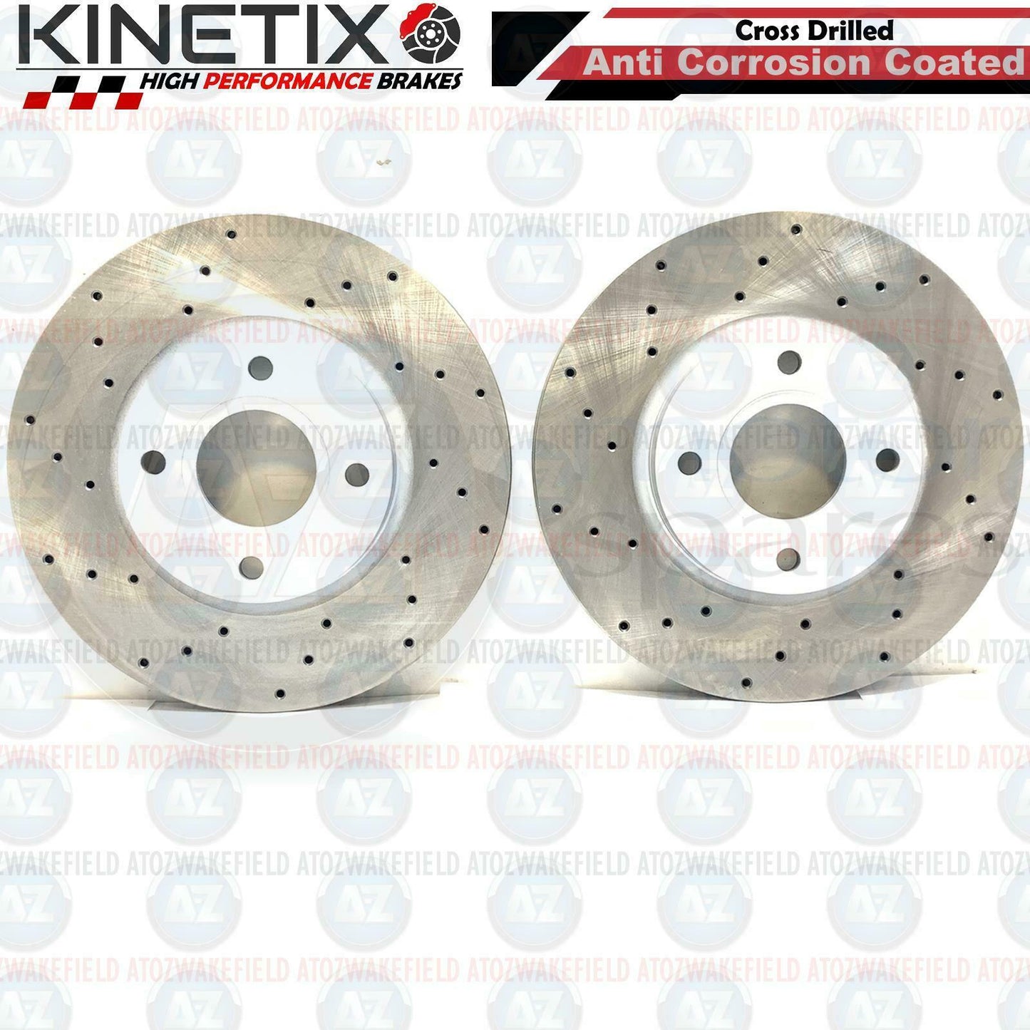 FOR FORD FIESTA MK7 ST180 ST200 FRONT DRILLED PERFORMANCE BRAKE DISCS PADS 278mm