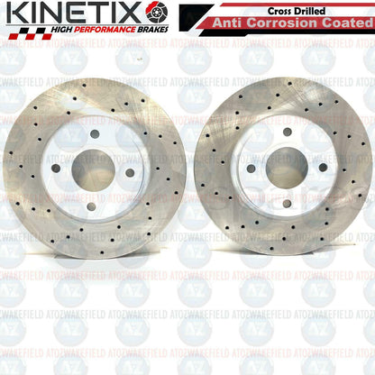 FOR FORD FIESTA MK7 ST180 ST200 FRONT DRILLED PERFORMANCE BRAKE DISCS PADS 278mm