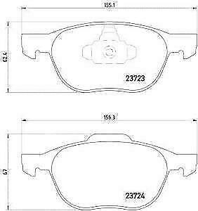 FOR FORD FOCUS 2011- 1.5 1.6 2.0 TDCi FRONT REAR MINTEX BRAKE PAD PADS SET
